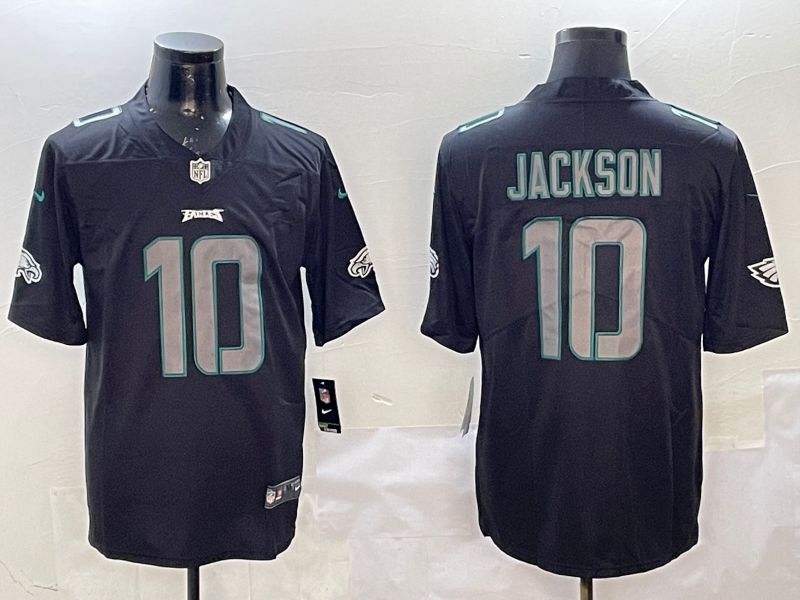 Men Philadelphia Eagles #10 Jackson 2025 Nike Fashion Impact Black Limited NFL Jersey style 1